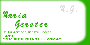 maria gerster business card